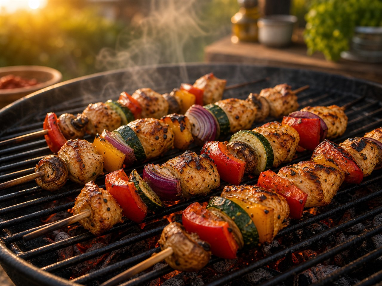 Tommys bunte Grillspieße