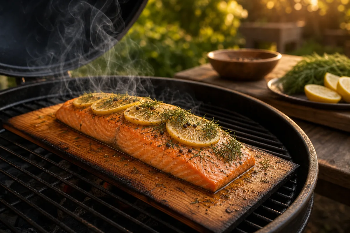 Lachs von der Zedernplanke