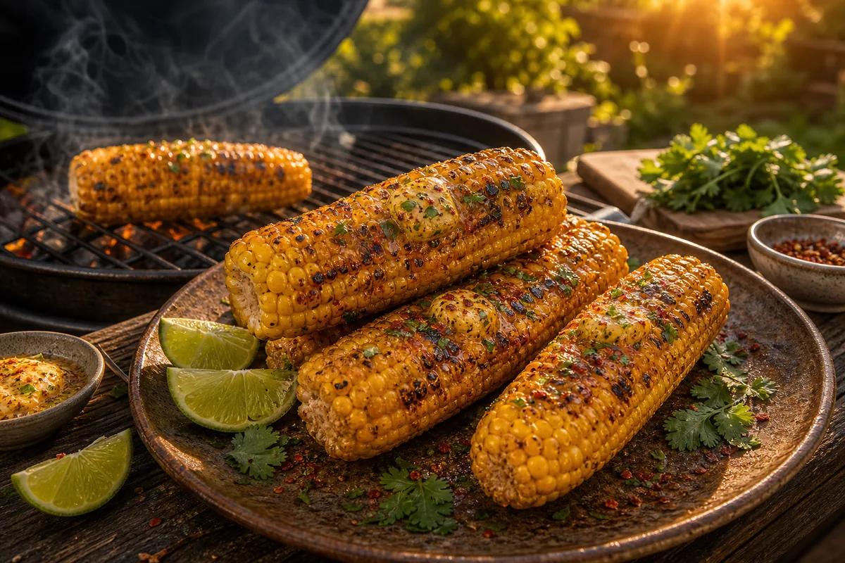 Maiskolben mit Chili-Limetten-Butter