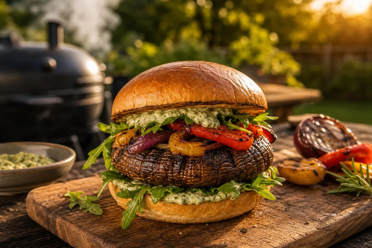 Portobello Burger vom Grill