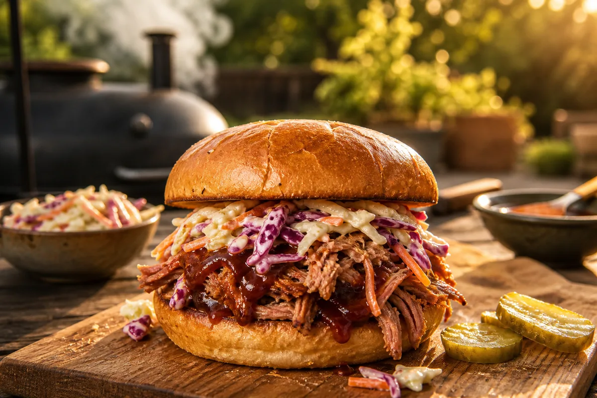 Pulled Pork Burger mit Coleslaw