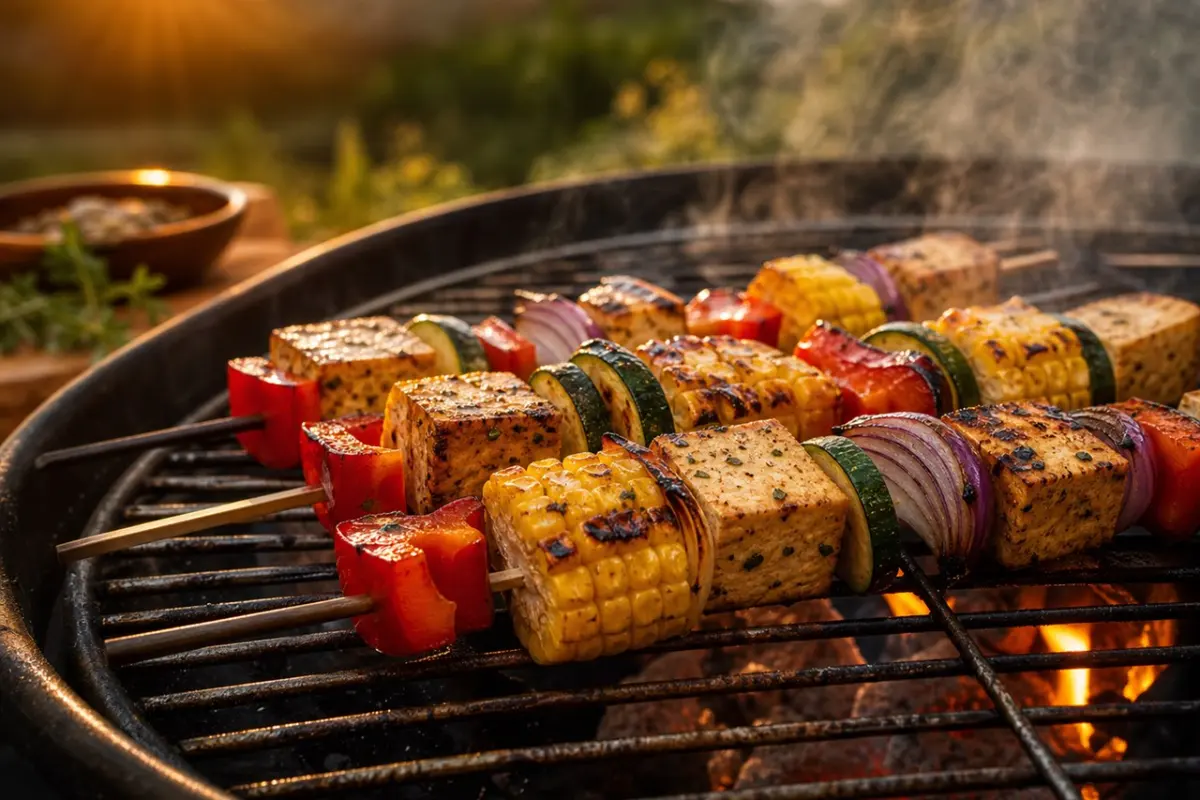 Vegane Gemüsespieße vom Grill